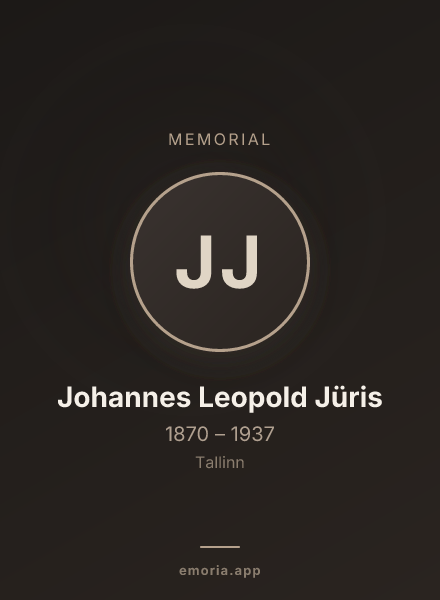 Memorial portrait of Johannes Leopold Jüris