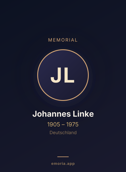 Memorial portrait of Johannes Linke