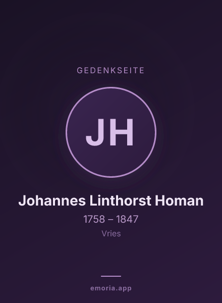 Gedenkportrait von Johannes Linthorst Homan