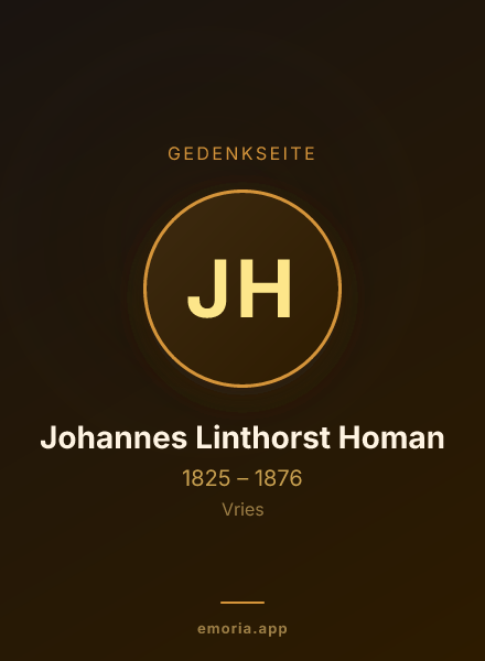 Gedenkportrait von Johannes Linthorst Homan
