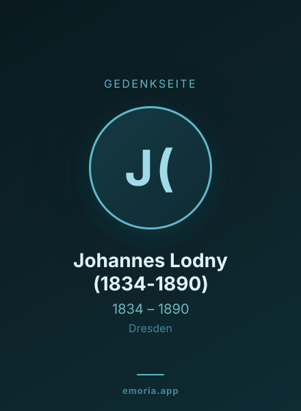 Gedenkportrait von Johannes Lodny (1834-1890)