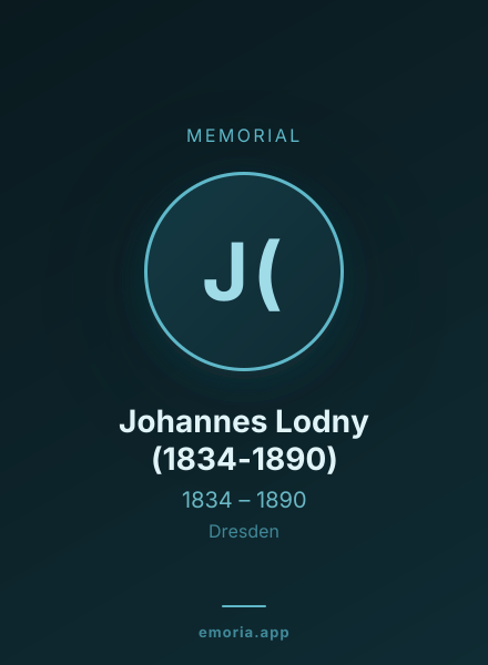 Memorial portrait of Johannes Lodny (1834-1890)