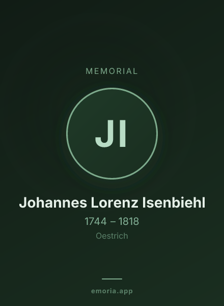 Memorial portrait of Johannes Lorenz Isenbiehl