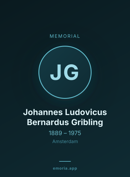 Memorial portrait of Johannes Ludovicus Bernardus Gribling