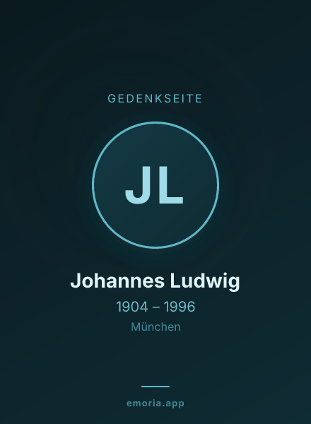 Gedenkportrait von Johannes Ludwig