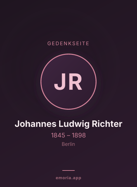 Gedenkportrait von Johannes Ludwig Richter