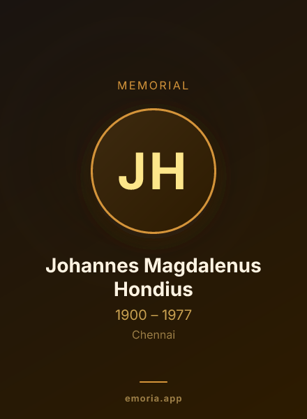 Memorial portrait of Johannes Magdalenus Hondius