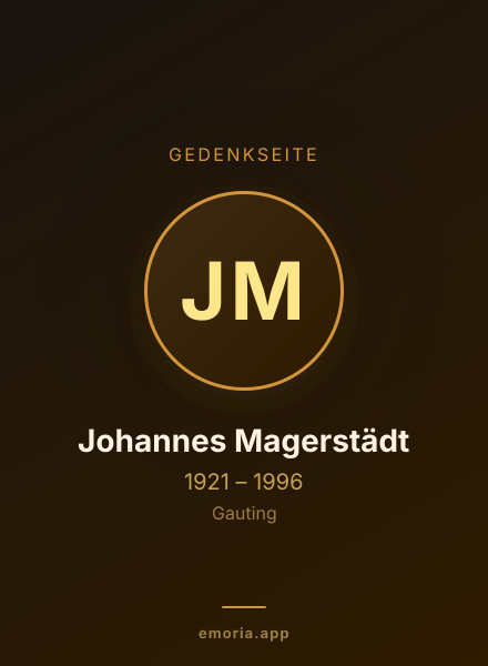 Gedenkportrait von Johannes Magerstädt