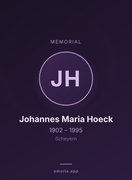 Memorial portrait of Johannes Maria Hoeck