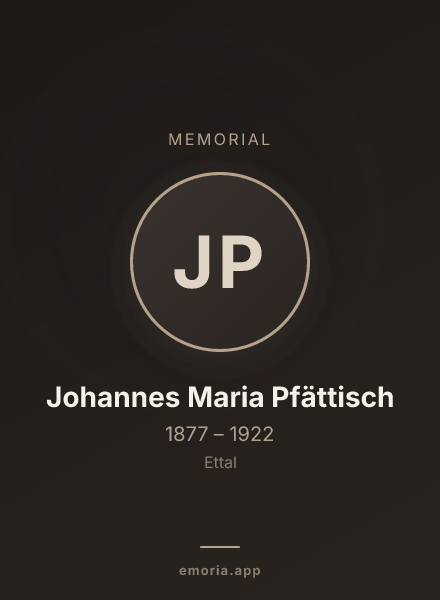 Memorial portrait of Johannes Maria Pfättisch
