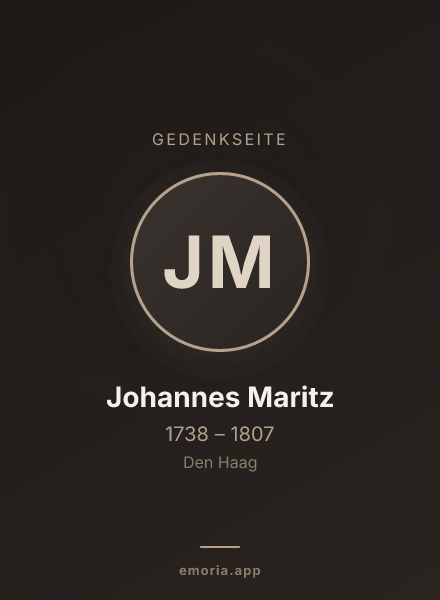Gedenkportrait von Johannes Maritz