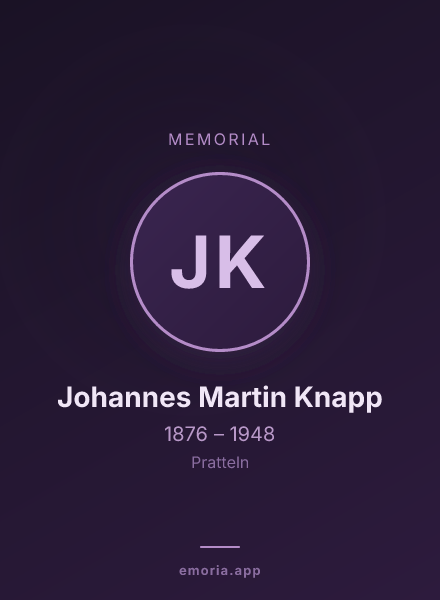 Memorial portrait of Johannes Martin Knapp