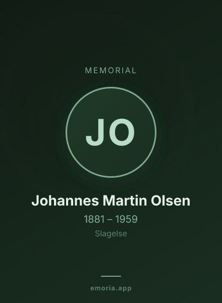 Memorial portrait of Johannes Martin Olsen