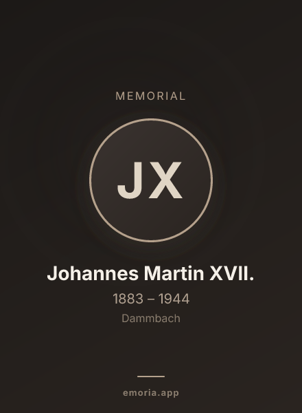 Memorial portrait of Johannes Martin XVII.