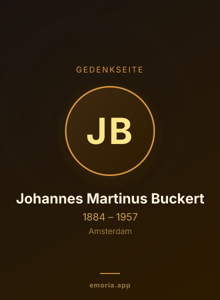 Gedenkportrait von Johannes Martinus Buckert