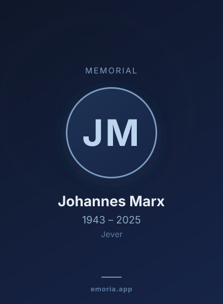 Memorial portrait of Johannes Marx