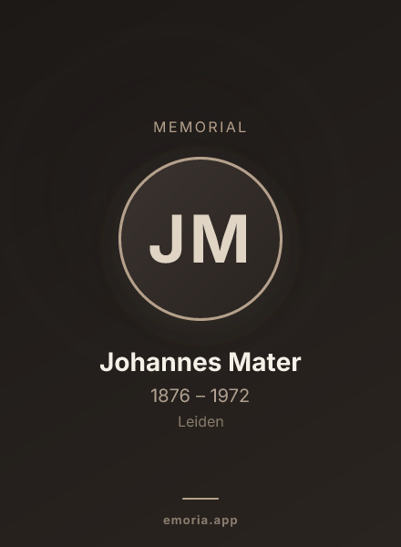 Memorial portrait of Johannes Mater