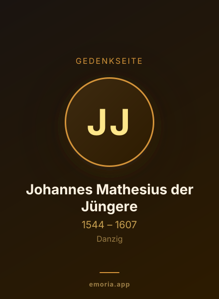 Gedenkportrait von Johannes Mathesius der Jüngere