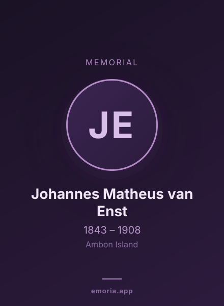 Memorial portrait of Johannes Matheus van Enst