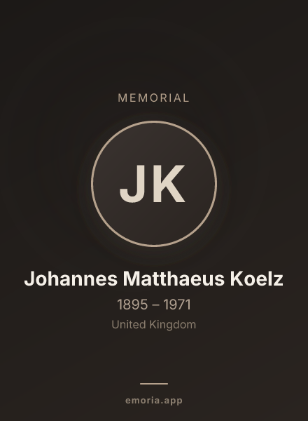 Memorial portrait of Johannes Matthaeus Koelz