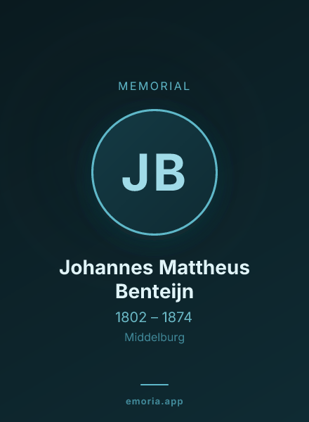 Memorial portrait of Johannes Mattheus Benteijn