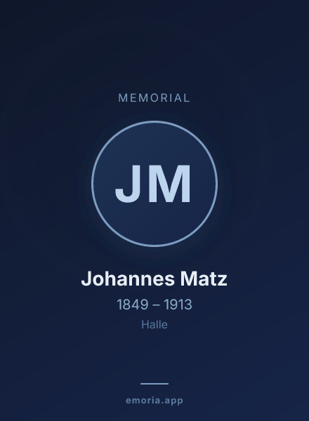 Memorial portrait of Johannes Matz