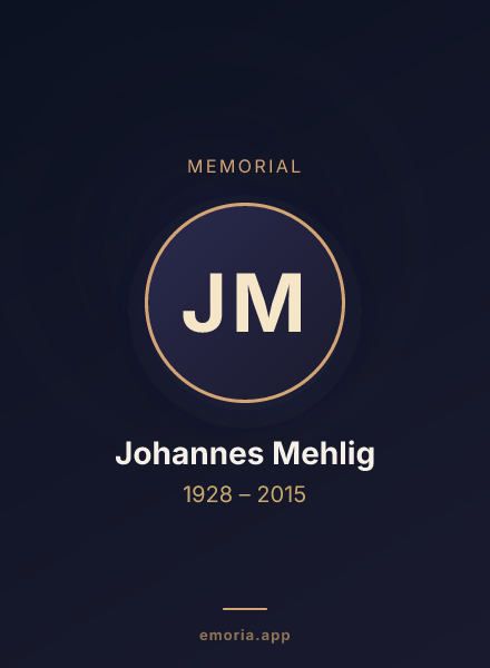 Memorial portrait of Johannes Mehlig