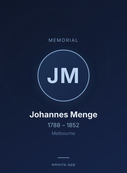 Memorial portrait of Johannes Menge