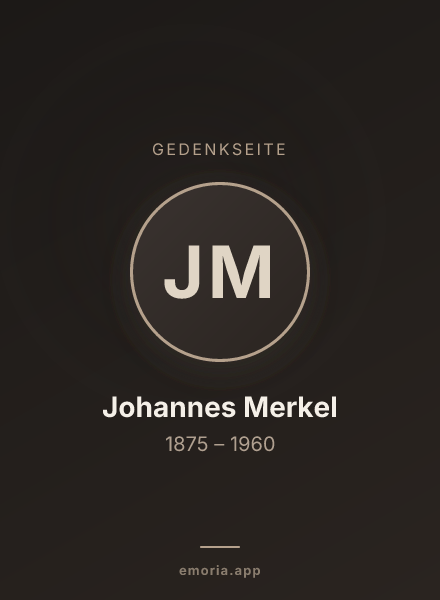 Gedenkportrait von Johannes Merkel