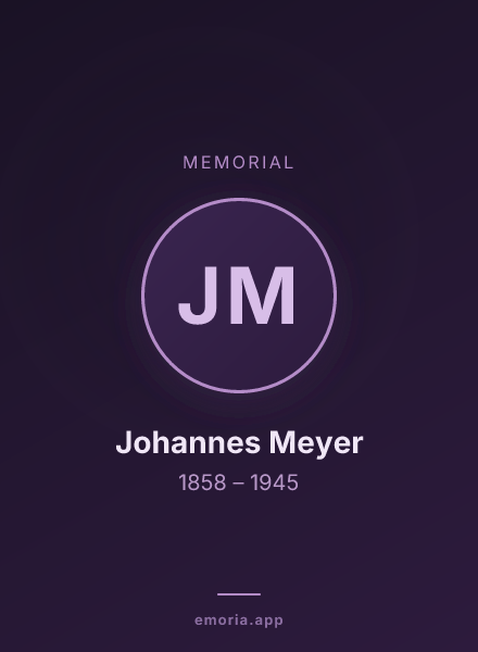 Memorial portrait of Johannes Meyer