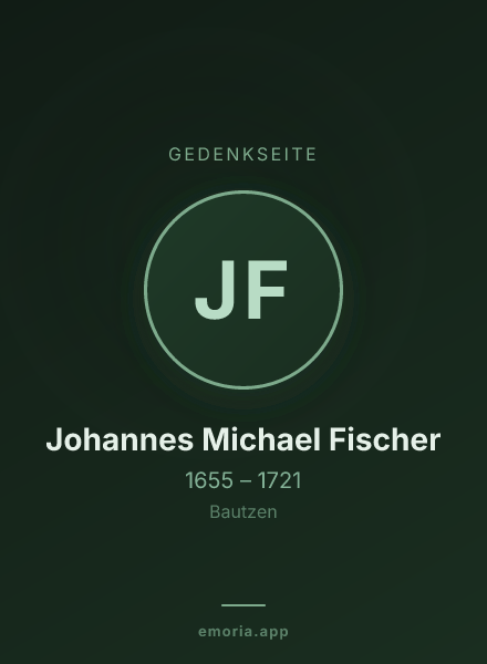 Gedenkportrait von Johannes Michael Fischer