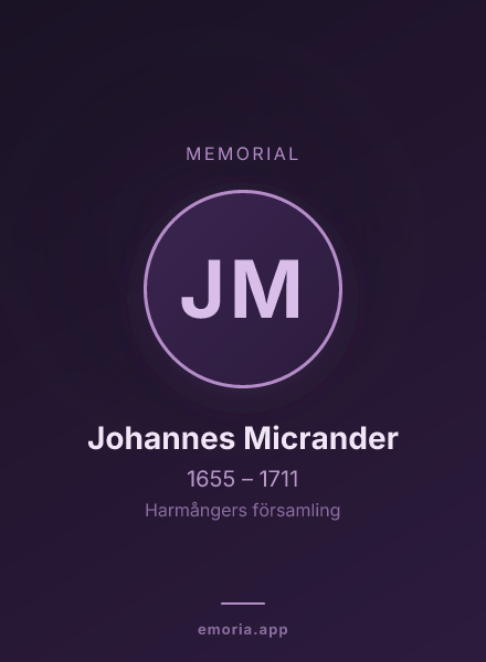 Memorial portrait of Johannes Micrander