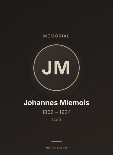 Memorial portrait of Johannes Miemois