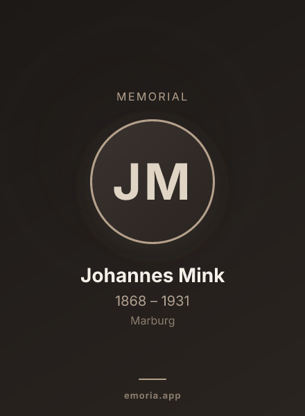 Memorial portrait of Johannes Mink