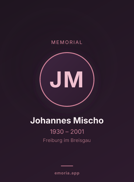 Memorial portrait of Johannes Mischo