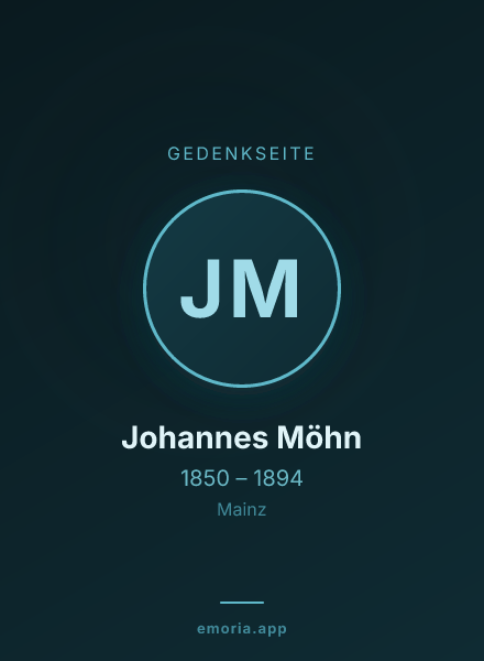 Gedenkportrait von Johannes Möhn