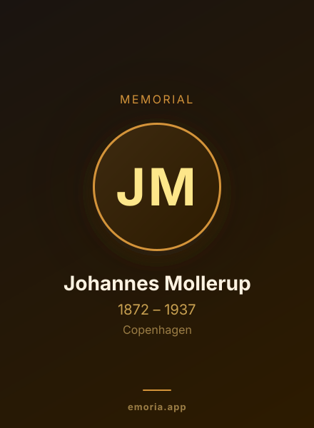 Memorial portrait of Johannes Mollerup