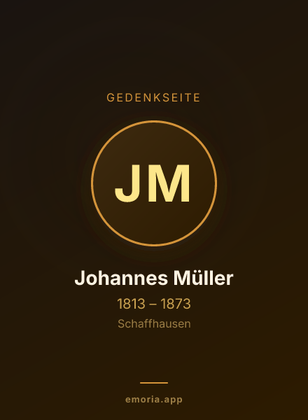 Gedenkportrait von Johannes Müller