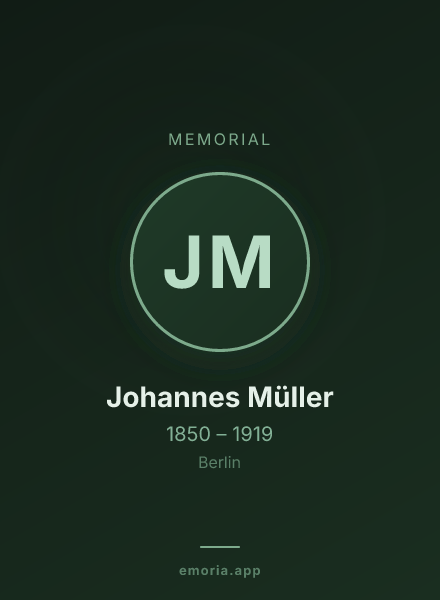 Memorial portrait of Johannes Müller