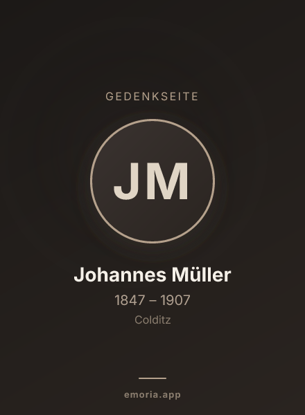 Gedenkportrait von Johannes Müller