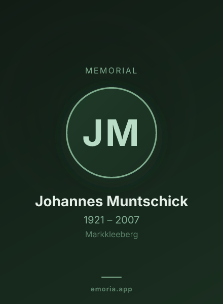 Memorial portrait of Johannes Muntschick
