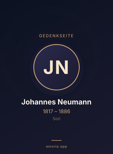 Gedenkportrait von Johannes Neumann