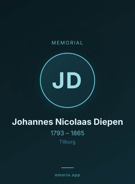 Memorial portrait of Johannes Nicolaas Diepen