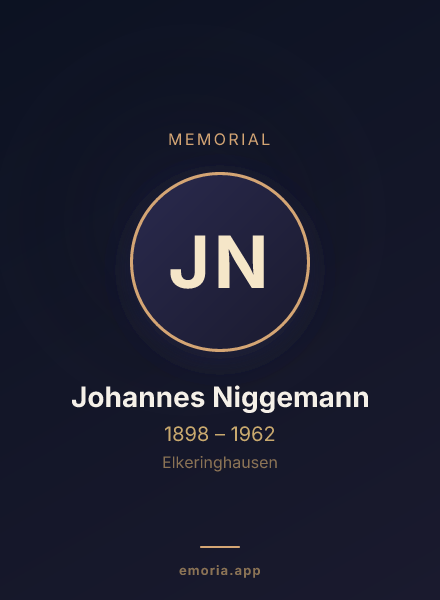 Memorial portrait of Johannes Niggemann