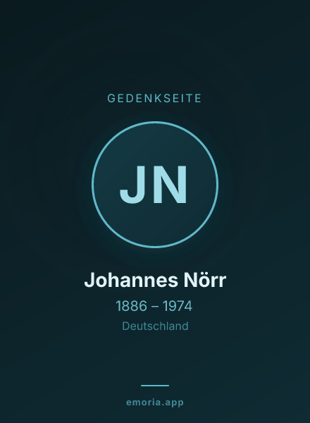 Gedenkportrait von Johannes Nörr