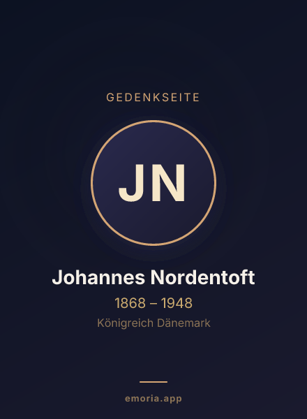 Gedenkportrait von Johannes Nordentoft