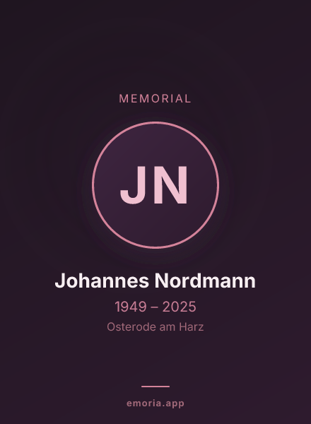 Memorial portrait of Johannes Nordmann