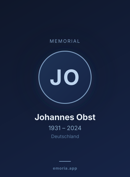 Memorial portrait of Johannes Obst