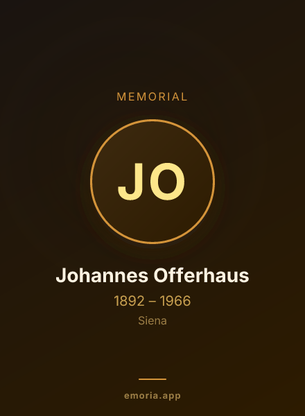 Memorial portrait of Johannes Offerhaus