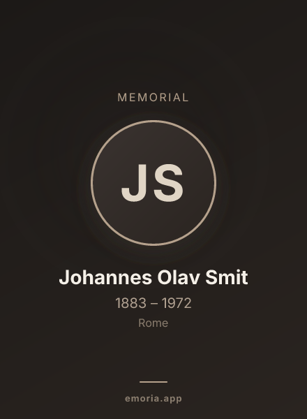 Memorial portrait of Johannes Olav Smit